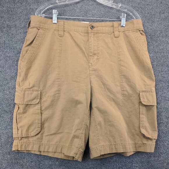 Field & Stream Mens Cargo Shorts Tan Size 36 Pockets Belt Loops Ripstop - Picture 2 of 11
